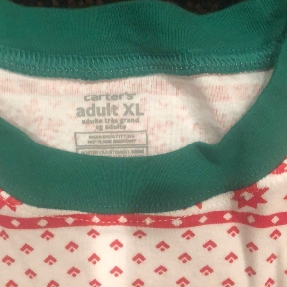 Carter’s Fair Isle Snowflake Winter Adult Christmas Matching Pajama Set XL NWOT - Picture 7 of 9